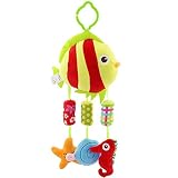 wenasiベビーベッドベビーカーおもちゃ、ベッド椅子Bell Hanging Rattleおもちゃ、赤ちゃんカーシートHandbells Toy ( Goldfish )