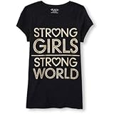ザ・チルドレンズプレイス THE CHILDREN'S PLACE/ ショートスリーブグリッターグラフィックティ ブラック トップス半袖Tシャツ 4歳【並行輸入】