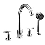 Dawn D16 2503C 4-Hole Tub Filler with Personal Handshower and Lever Handles [並行輸入品]