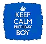 Keep Calm Birthday Boy Foil Balloon by Funny Balloons