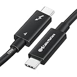 [Intel 認証] Cable Matters 40Gbps Active Thunderbolt 4 ケーブル - 2m、100W充電 ・8Kビデオ対応、サンダーボルト4 ケーブル、USB4 / Thunderbolt 3 / USB-Cに完全対応