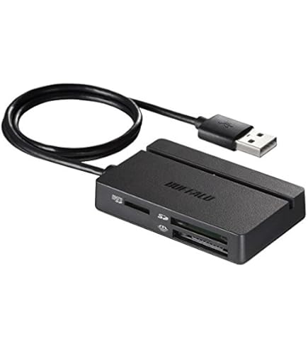 BUFFALO BSCRA2U2 カードリーダー Amazon | BUFFALO USB2.0 マルチカードリーダー スタンダードモデル