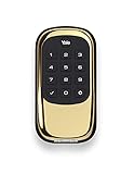 Yale Real Living B1L Key Free Push Button Deadbolt with Z-Wave in Polished Brass (YRD110-ZW-605) [並行