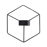 WINOMO 燭台　キャンドルホルダー　古典的な壁のキャンドルホルダー　3D幾何　結婚式パーティーホームデコレーション（ブラック）