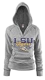 NCAA LSU TigersジュニアラグビーDeepカレッジロゴVネックフリースパーカー M ホワイト