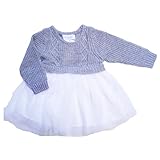 ノーブランド品 ベビー 女の子 ケーブルニット切替ワンピ WILL MERY 130