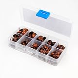 Newone 【200個セット】 太鼓鋲 6mm-16mm 混合サイズ レッドブロンズ スタッズ ピン 手工芸品の釘