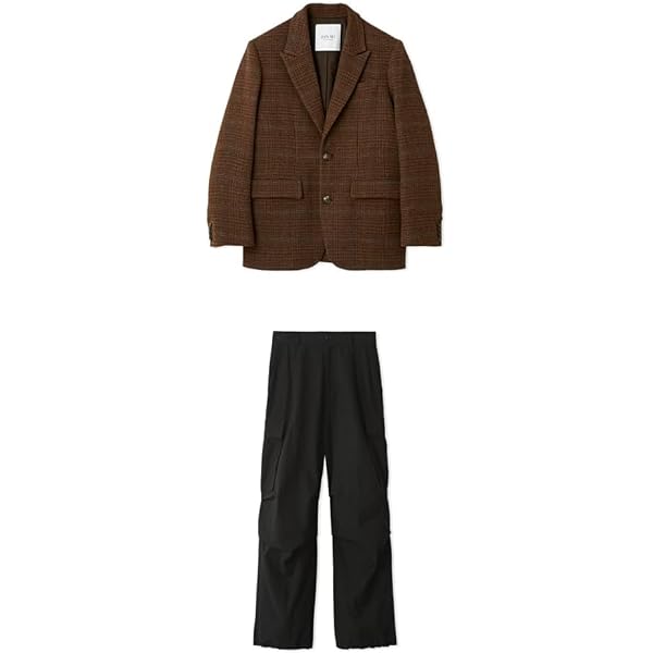 Amazon | [エミ] ノーカラーダブルジャケットコート | コート