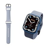 エレコム Apple Watch (アップルウォッチ) バンド 41mm 40mm 38mm [Apple Watch 8 7 SE2 SE 6 5 4 3 2 1 対応] シリコン Sサイズ ニュアンスカラー ネイビー AW-41BDSCGNV