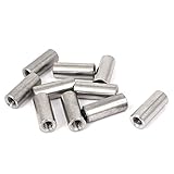 uxcell ラウンドコネクターナット　ユニバーサルジョイント　304 ステンレス鋼製　シルバートーン　M6x1mm 10個入り