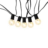 LEDストリングライト イルミネーションライト 5.5M 連結可能 E17ソケット10個 LED電球付き12個 クリスマス 2700ｋ 電球色相当 結婚式 誕生日パーティー電飾