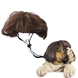 犬 猫 かつら ペットウィッグ コスプレ かわいい 面白いペットコスプレウィッグキャップハロウィンパーティーコスプレヘッドウェア愛らしいペット帽子 小型犬 中型犬 変装グッズ ペット服 誕生日 パーティー 仮装グッズ 撮影 記念写真 道具