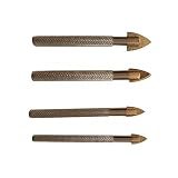 ノーブランド品 　2セット（8PCS）　6/8/10 / 12mm　チップ　 三角形 金属 ドリルビット 大理石、セラミック、タイル、ガラス用