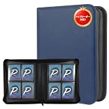 PAKESI カードファイル トレカファイル 12ポケット 384枚収納 トップローダー用ファイル ファスナー付き 撥水機能PU表紙 ファスナー付き 横入れ（ブラック）
