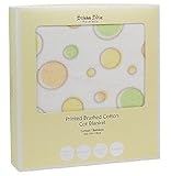 Bubba Blue Infant Spotty Dotty Lime Muslin Cot Blanket Cotton 110 x 120cm by Bubba Blue Australia [並