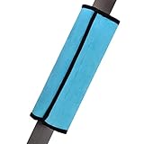 RISES シートベルトクッション 取付簡単 お子様も快適 車載ネックピロー (ブルー)