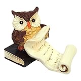 ガーデン オブジェ・置物 （ふくろうon本・巻き物） QZL7171