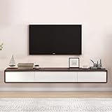 フラップドア付きのフロートテレビボード、木製浮遊型台、引き出し付きのテレビボード、リビング用台、壁掛け浮遊式スタンド、壁掛けコンソール
