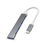 Wowssyo USB Cハブ 3.0スプリッタ 4-in-1USBアダプタ USB 3.0ドッキングステーション MacBook Pro WindowsラップトップおよびUSBポートを持つ他のデバイス用-グレー