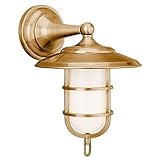 Hudson Valley Lighting Rockford 1-Light Wall Sconce - Aged Brass Finish with Opal Glossy Glass Shade