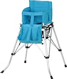 不二貿易 折りたたみ ベビーチェアー ブルー  アルミ製 50022