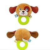 Baby Rattle Hand Bellおもちゃぬいぐるみパンダ鳥Frog犬Rattle人形ギフトfor Infants1 Plush Rattleおもちゃ£¬ブラウン£