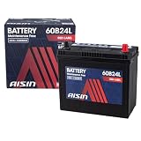 アイシン(AISIN) 車用 バッテリー 60B24L (55B24L 46B24L) 標準車/充電制御車対応 RED LABEL BTRAZ-9060B24L