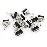 uxcell 車トグルスイッチ　トグルスイッチ　ミサイル型　3ピン　3ポジション　DC12V 25A　10個セット