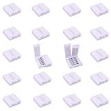 LitaElek 5ピン半田レスコネクタ5芯クイックスプリッタ 5PIN Flex LEDストリップライトスナップダウンアダプター キッチン、キャビネット、寝室、棚、ボート、車、天井、＆その他の幅12