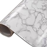 【DIY 壁紙・リメイクシール】 高級な大理石調  かんたん貼付シールタイプ 防水 ツヤあり ラグジュアリー TMS-NETクロスセット【TMS-NET　貼方説明書付】白
