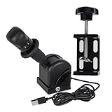 PC USBゲーム用ハンドブレーキ G20 G27 G29 TGT SIM USB トラック レーシング ゲーム サイドブレーキ 固定クリップ付き ETS2 ヨーロッパ アメリカ トラックシミュレーターに対応（黒）