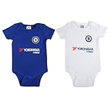 Chelsea Football Club Official Soccerギフト2pk Home Awayキットベビーボディスーツ