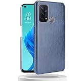 OPPO Reno5 A ケース バンパー カバー 耐衝撃 軽量型 オッポ リノ5 A カバー バンパーケース オッポ リノ 5A スマホカバー Reno5Aケース Reno5Aカバー ハードケース リノ5Aケース リノ5Aカバー リノ5Aスマホケース バンパー OPPO Reno 5A case 【GoKIGIoD】 レザー調 ハード スマホケース 指紋防止 携帯カバー ビジネス 磁石無し レトロ ネイビー
