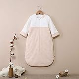 スリーパー ベビー寝袋 By L-LIANG 春夏秋冬向け 100% 綿 布団 防寒 袖取り外しOK、赤ちゃん寝具 ギフト (ピンク（蝶）, キッズ（敵応身長100-115cm）)