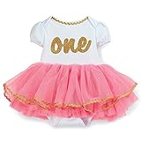 Mud Pie - B?b? fille premier anniversaire Crawler (9-12 Mois, Body-Tutu) by Mud Pie