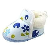 Tonsee 赤ちゃん 可愛い ブーツ 防寒対策 暖かい スノーブーツ ベビー シューズ (11cm, ブルー)