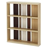 白井産業【SHIRAI】本棚 パーティションラック デザインシェルフ セパルテック ナチュラルブラウン 幅90cm 高さ約109cm SEP-1190ARNA