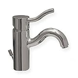 Whitehaus 3-4440C-POCH Venus 5-Inch Single Hole/Single Lever Lavatory Faucet with Pop-Up Waste, Poli