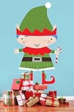 Oopsy Daisy Peel and Place Santa's Little Helper Boy by Vicky Barone, 54 by 30-Inch by Oopsy Daisy