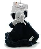 Blankets and Beyond Grey & Navy Blue Elephant Baby Security Blanket Plush [並行輸入品]