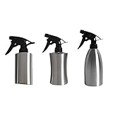 Flameer 霧吹き　3本セット　スプレーボトル　 如雨露 　ガーデニング　洗車 掃除　ステンレス　シルバー