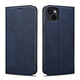 Rssviss iPhone 14 Plus ケース 手帳型 アイフォン 14 プラス ケース 手帳型 マグネット式 カード収納 アイフォン 14 プラス 手帳型 ケース スタンド機能iPhone 14 Plus適応 6.7インチ適応 W1 ダークブルー