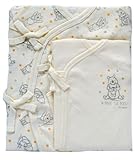 肌着セット　ミッキー　プーさん　ディズニー 新生児肌着　ベビー肌着　コンビ肌着 短肌着　下着セット　新生児 出産祝い ギフト　ベビー服 (イエロー)