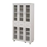 JK Lycka　land　食器棚　90cm幅 FLL-0012WH