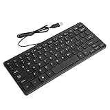 Akozon K1000 有線USBミニキーボード マルチメディア Kaypad ポータブルノートパソコンアクセサリー 省スペースプラグアンドプレイ