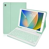 [Lively Life]iPad Pro Air/Air2 キーボード ケース セット Bluetooth キーボード カバー iPad 第8世代 着脱式 タブレット ケース オートスリープ スタンド機能付き キーボード 一体型 カバー iPad 10.2/10.5/10.9/11 インチ (iPad 10.9インチ/11インチ, グリーン)