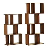 arne オープンラック 完成品 シェルフ ディスプレイ 飾り棚 alto3 alto4 ブラウン 2点セット