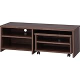 【Amazon.co.jp限定】 アイリスオーヤマ テレビ台 ワゴン付き ブラウン AZTV-110