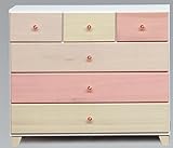 チェスト 桐 グラデーション　90 ロータイプ　キラキラ取手　国産　完成品　ピンク