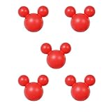 アルファタカバ ディズニー ミッキー取っ手シリーズ ツマミつまみ 5個セット レッド